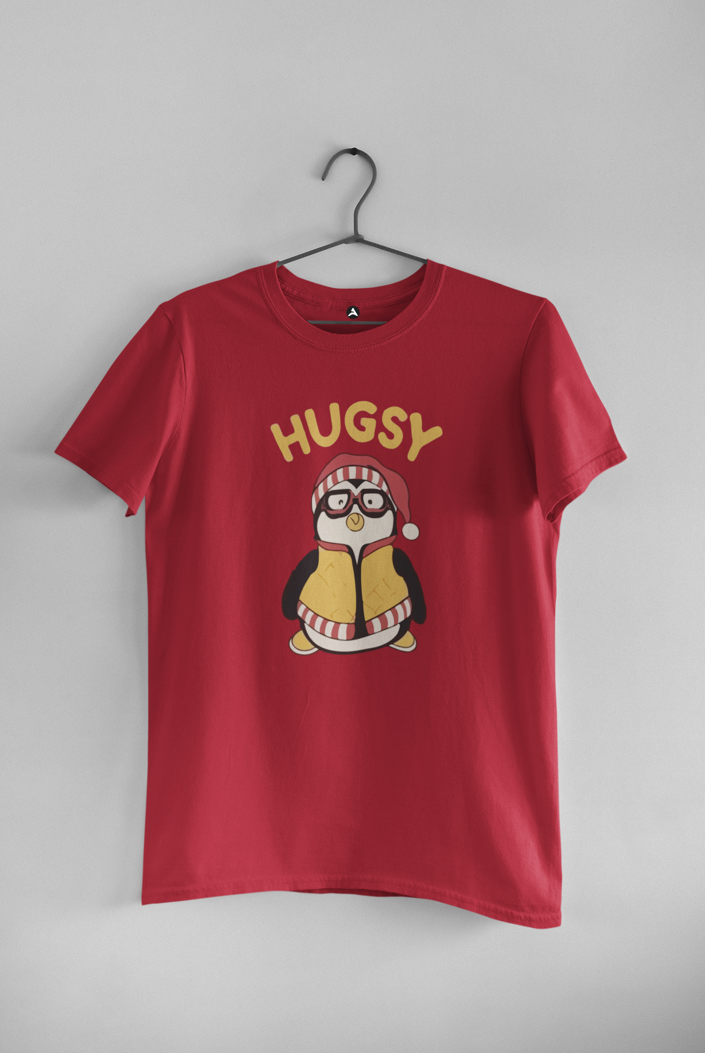 HUGSY: FRIENDS - HALF-SLEEVE T-SHIRT RED