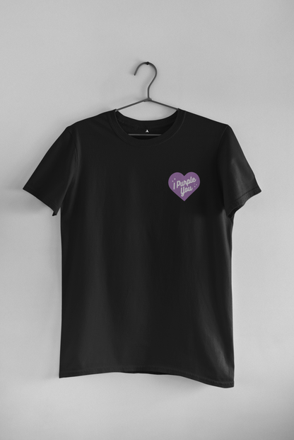 I Purple You Pocket Design : BTS -HALF-SLEEVE T-SHIRTS BLACK