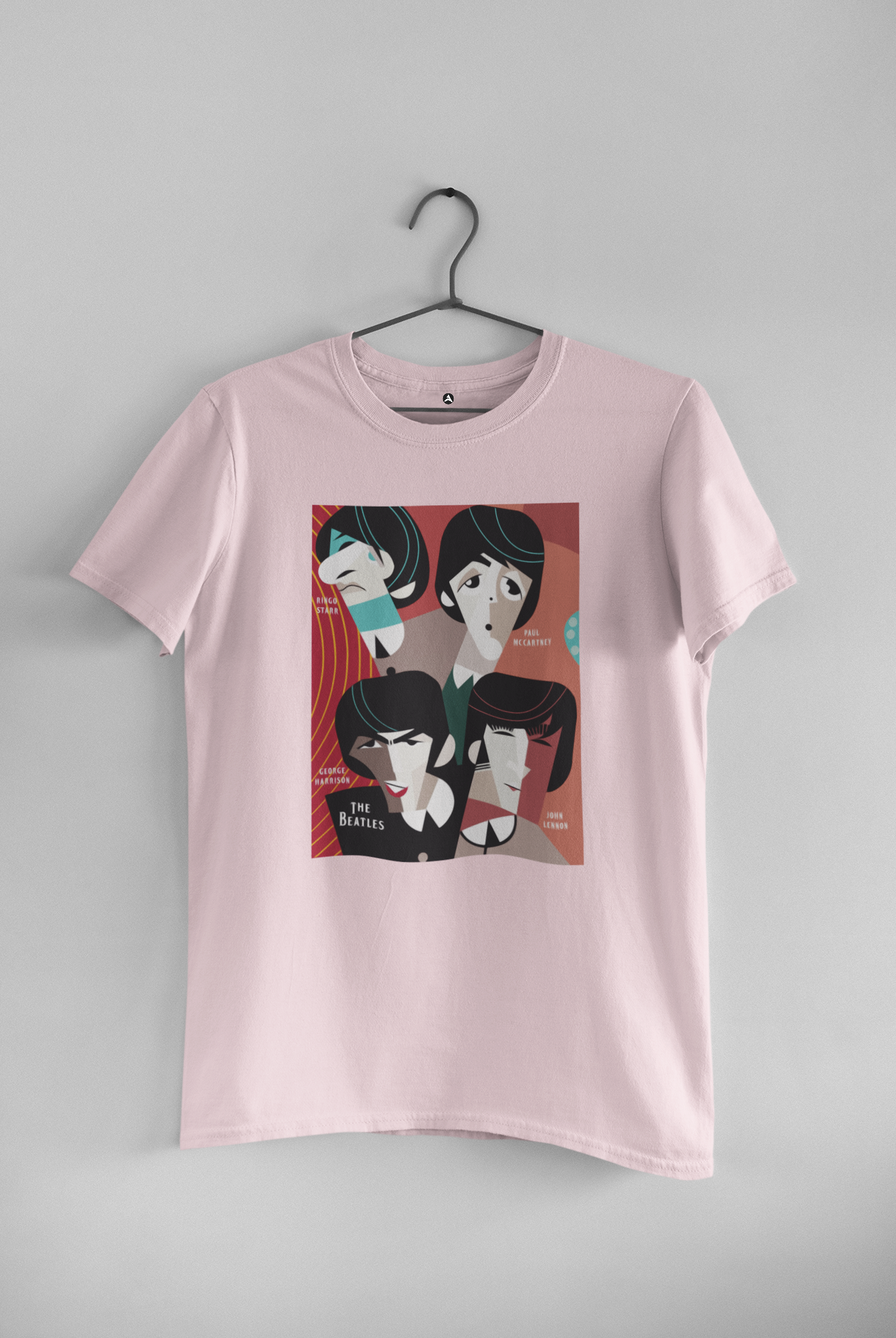 The Beatles - HALF-SLEEVE T-SHIRTS BABY PINK