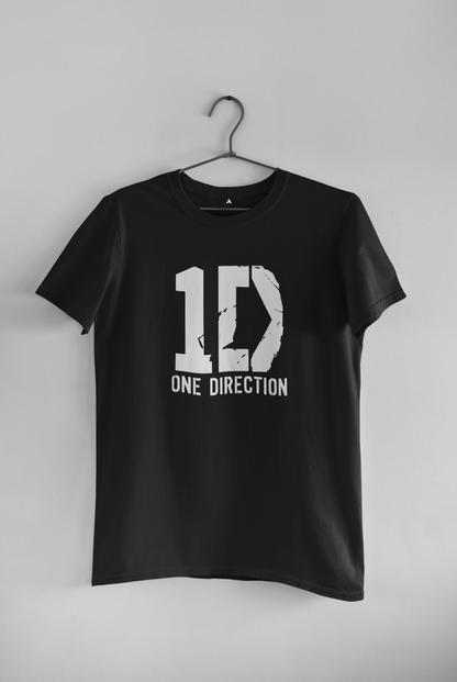 1 Direction: Music and Band- HALF-SLEEVE T-SHIRTS BLACK