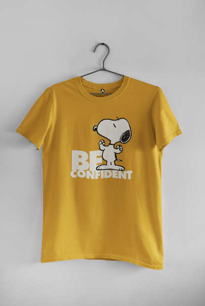 Snoopy - Be Confident: Regular Fit T-SHIRTS MUSTARD YELLOW