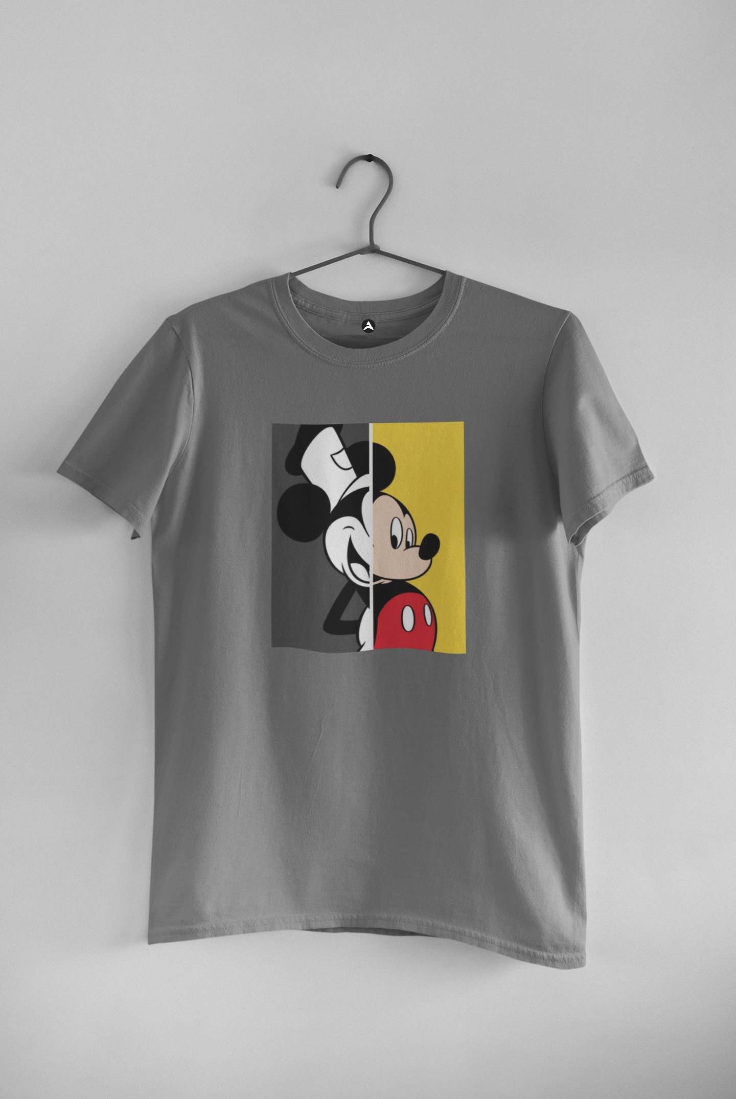 Mickey and Minnie- HALF-SLEEVE T-SHIRTS STEEL GREY