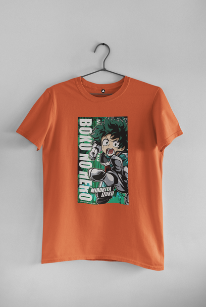 Boku No My Hero Academia : Anime- Half Sleeve T-Shirts ORANGE