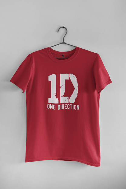 1 Direction: Music and Band- HALF-SLEEVE T-SHIRTS RED
