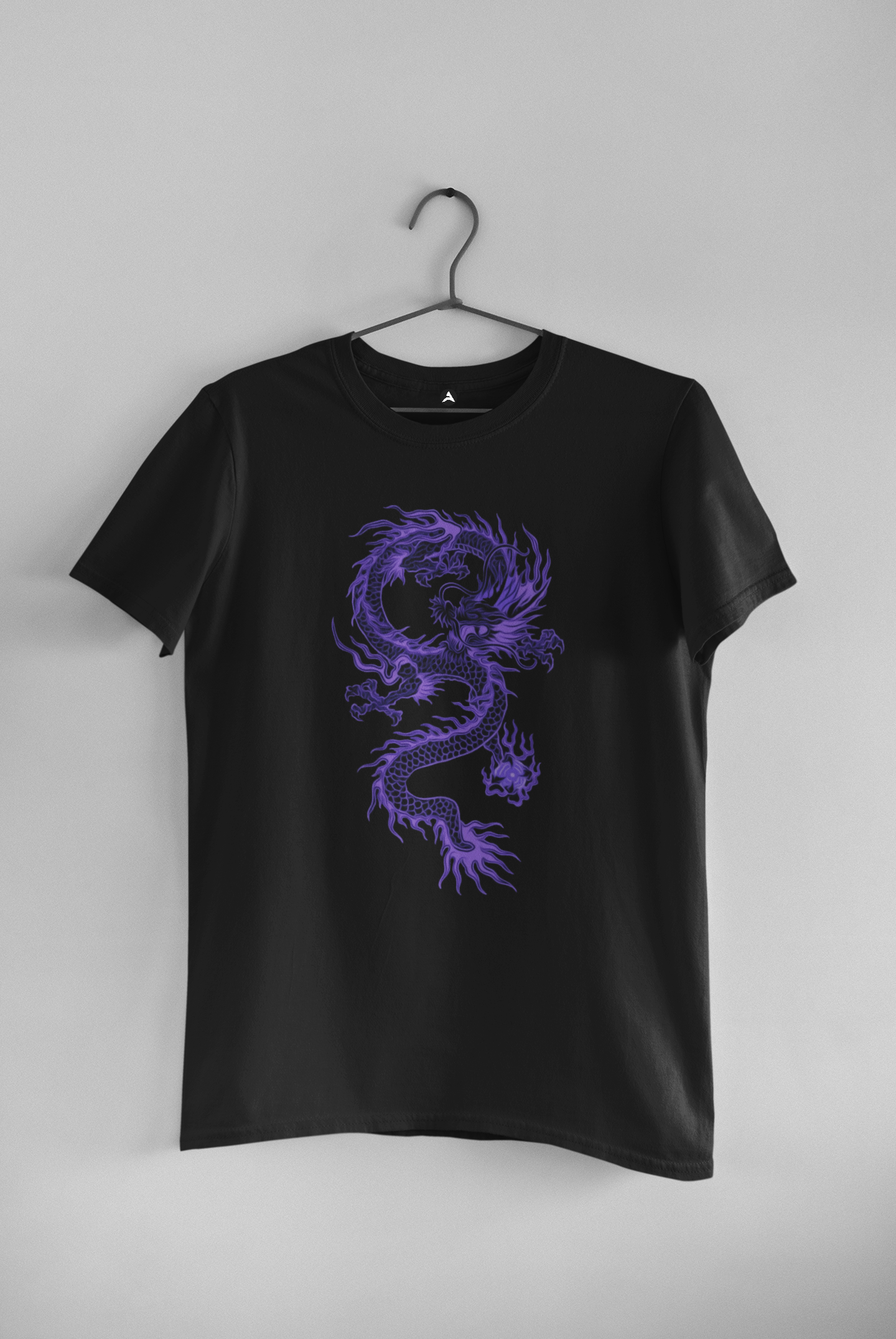 Japanese Dragon: Aesthetic - Half Sleeve T-Shirts BLACK