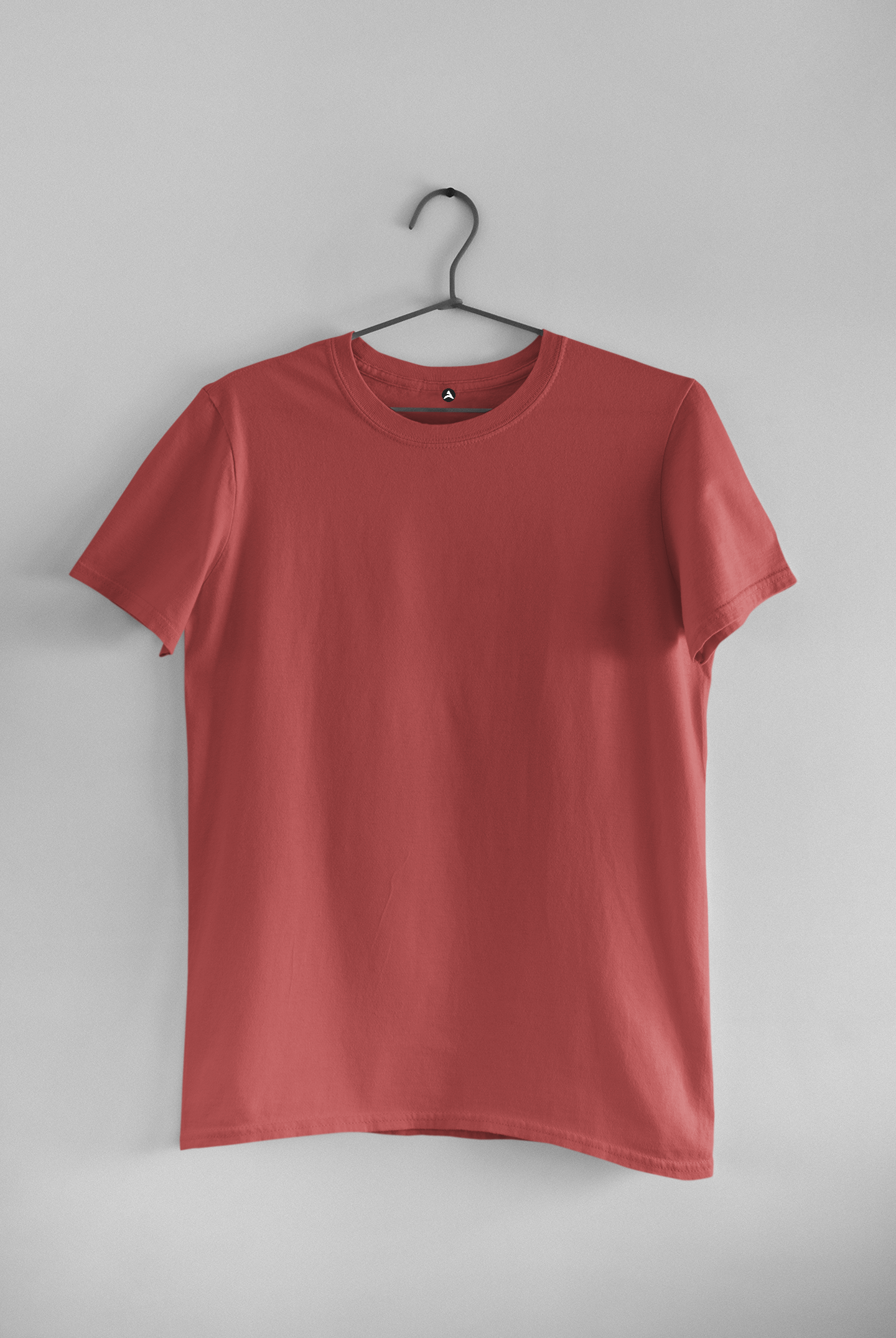BASIC CORAL RED REGULAR FIT T-SHIRTS