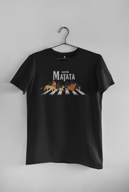 Hakuna Matata : Lion King - HALF-SLEEVE T-SHIRTS BLACK