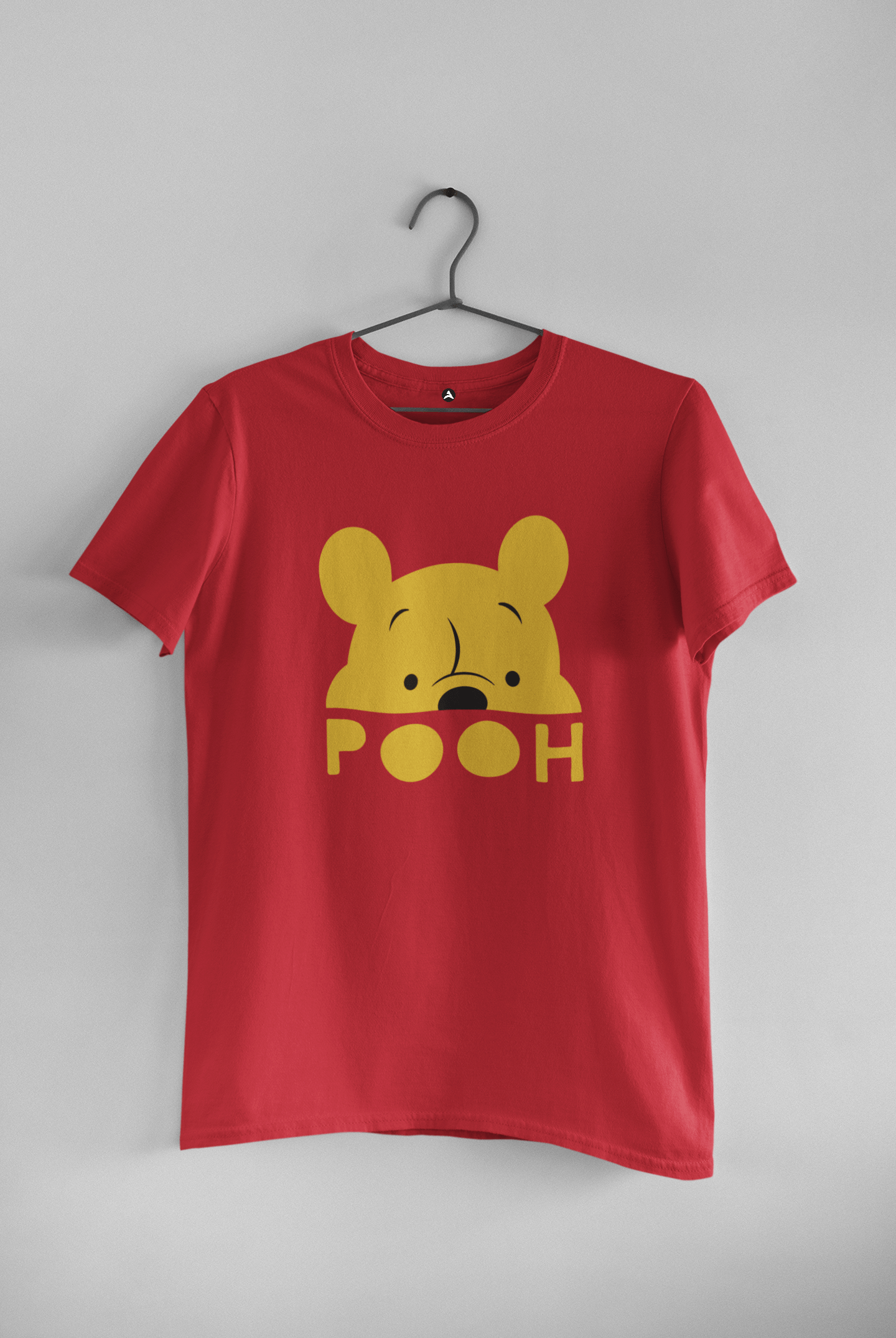 POOH : Winnie the Pooh & Pals - HALF-SLEEVE WOMEN T-SHIRTS RED