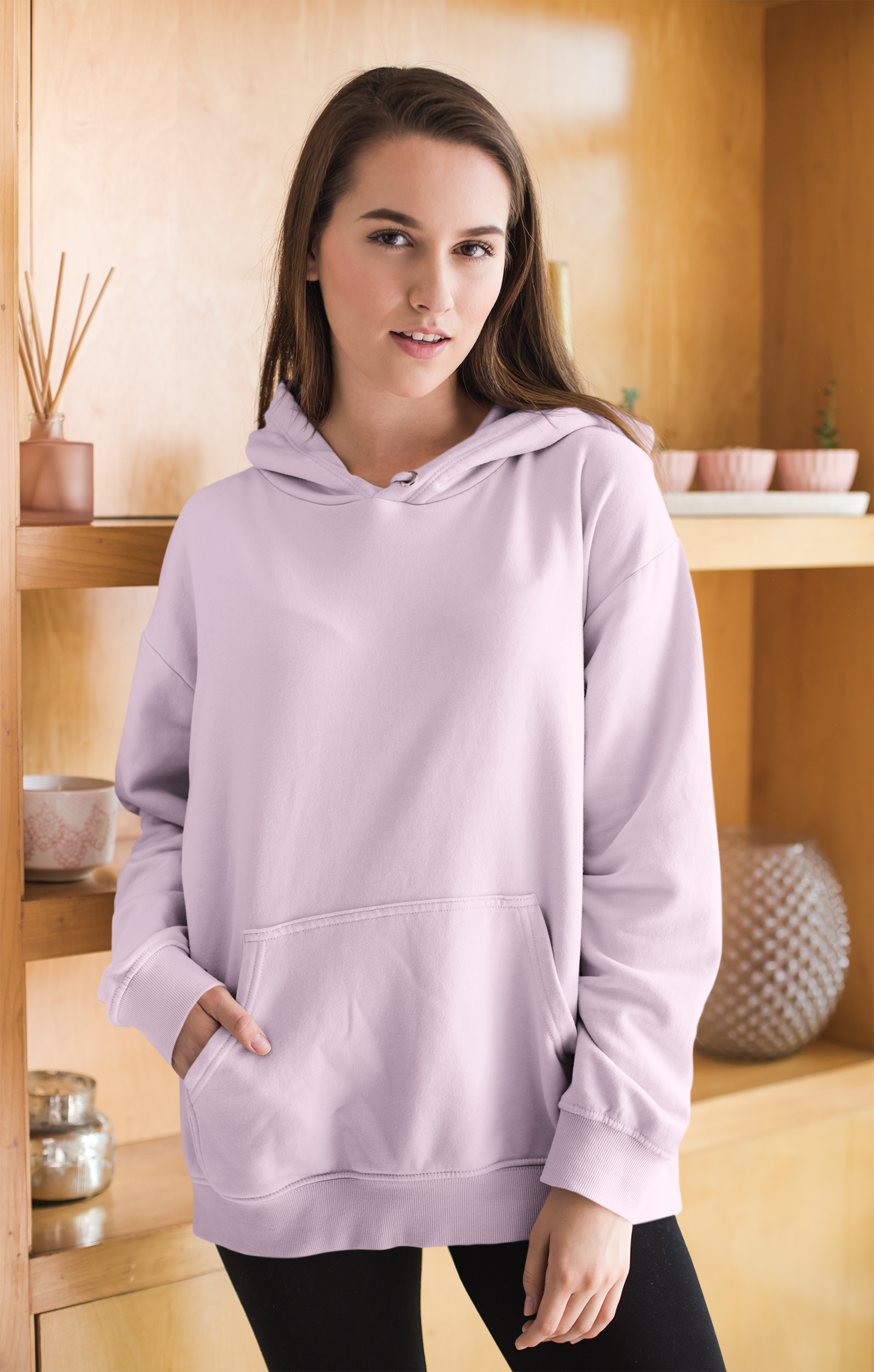 Basic Light Baby Pink Winter Hoodies LIGHT BABY PINK