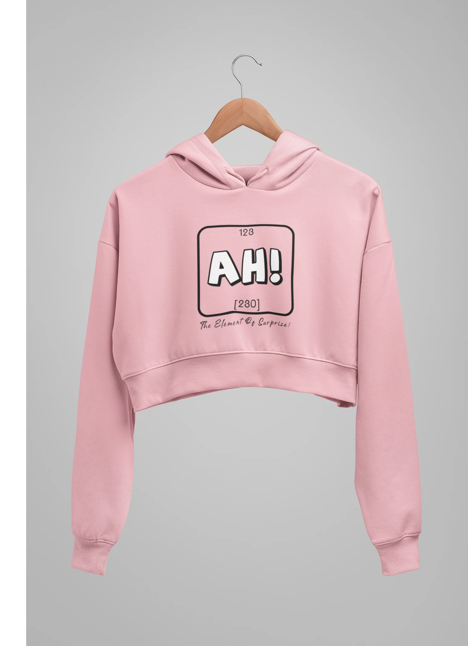 Pink clickbait hot sale hoodie cropped