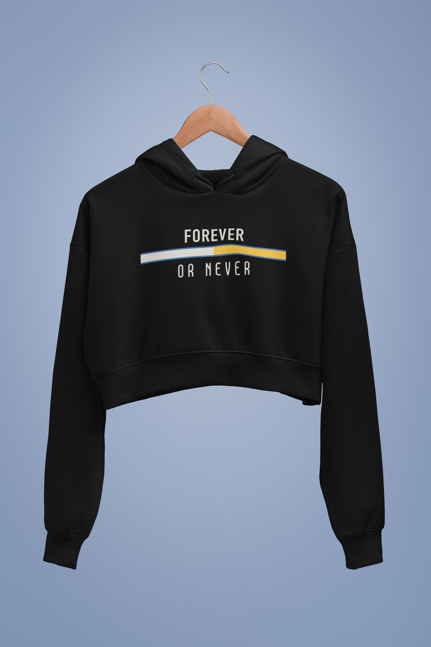 Forever Or Never - Winter Crop Hoodies