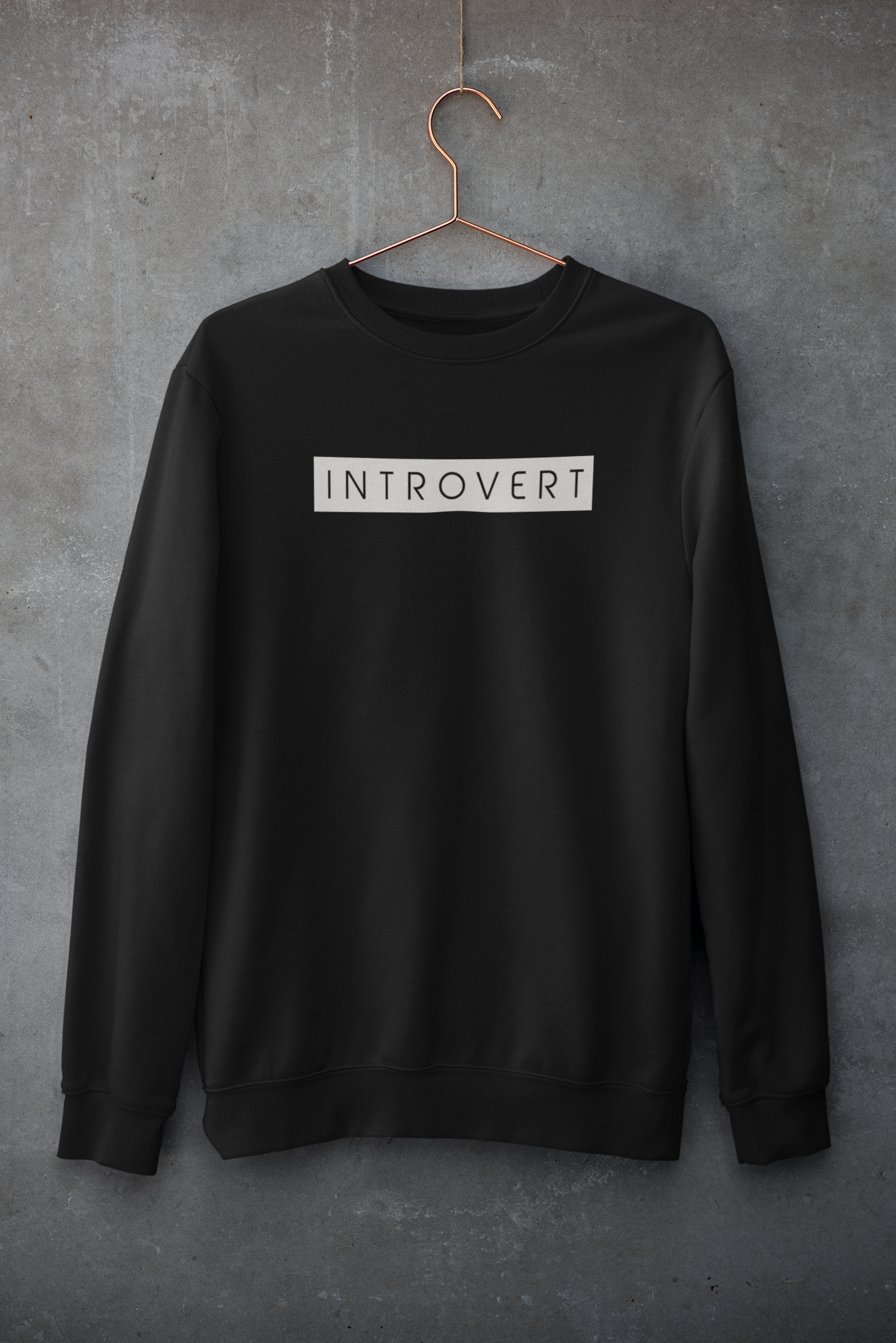Introvert : MINIMAL - Winter Sweatshirts BLACK