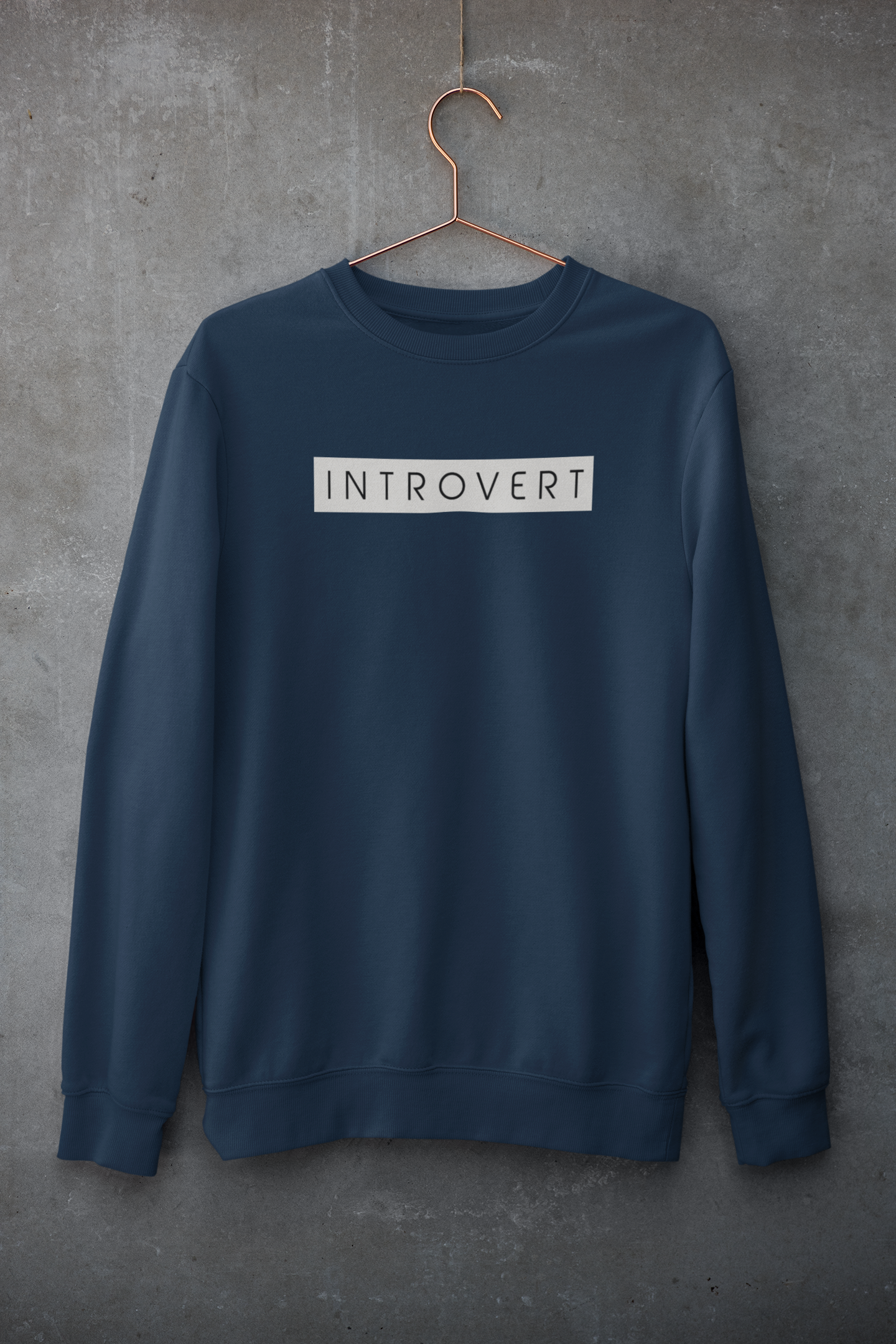 Introvert : MINIMAL - Winter Sweatshirts NAVY BLUE