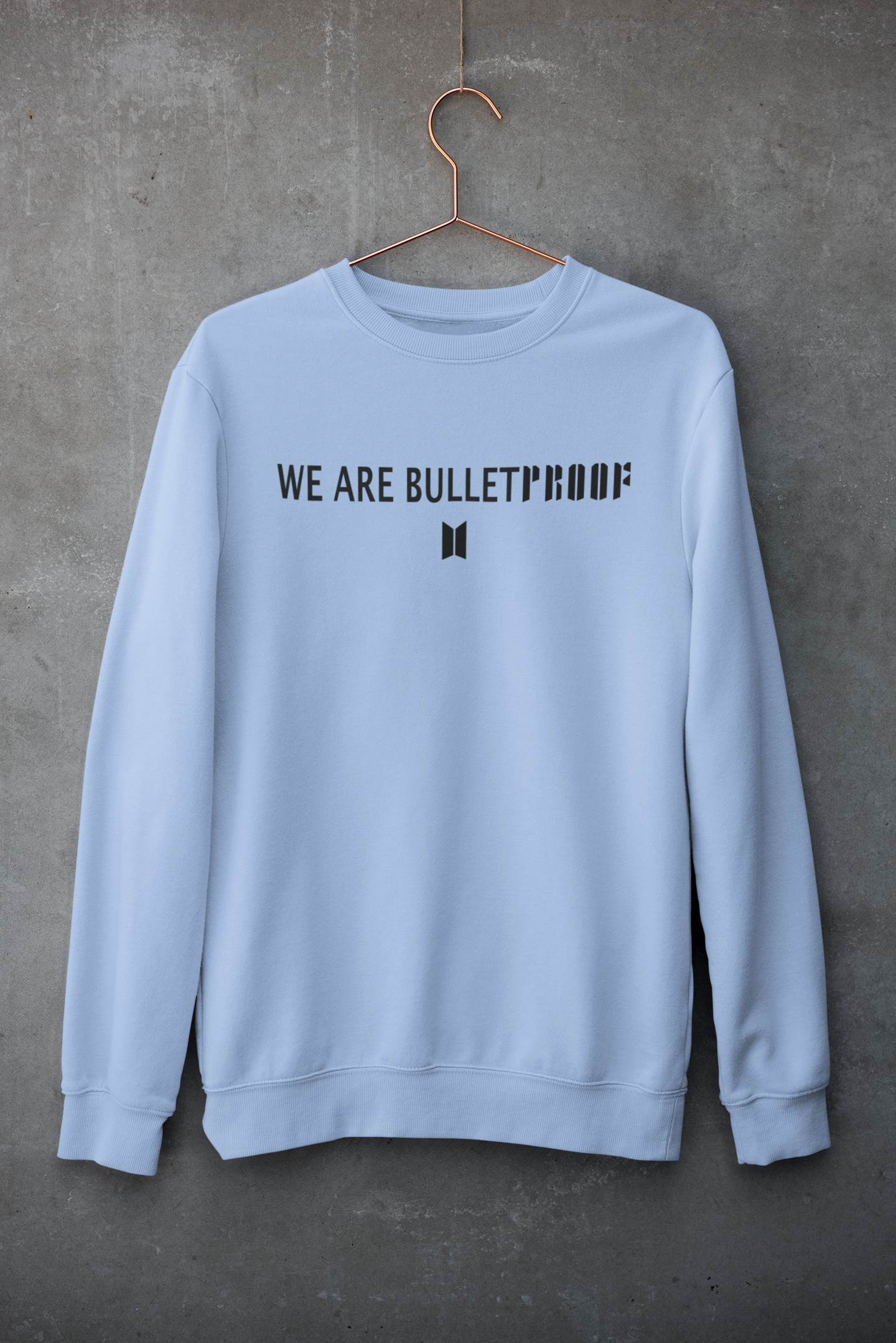 We are Bulletproof- Seven with you: BTS (Double Sided Print) - Winter Sweatshirts- Snow Blue