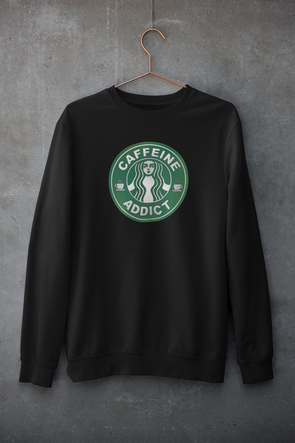 Caffeine Addict - Winter Sweatshirts BLACK