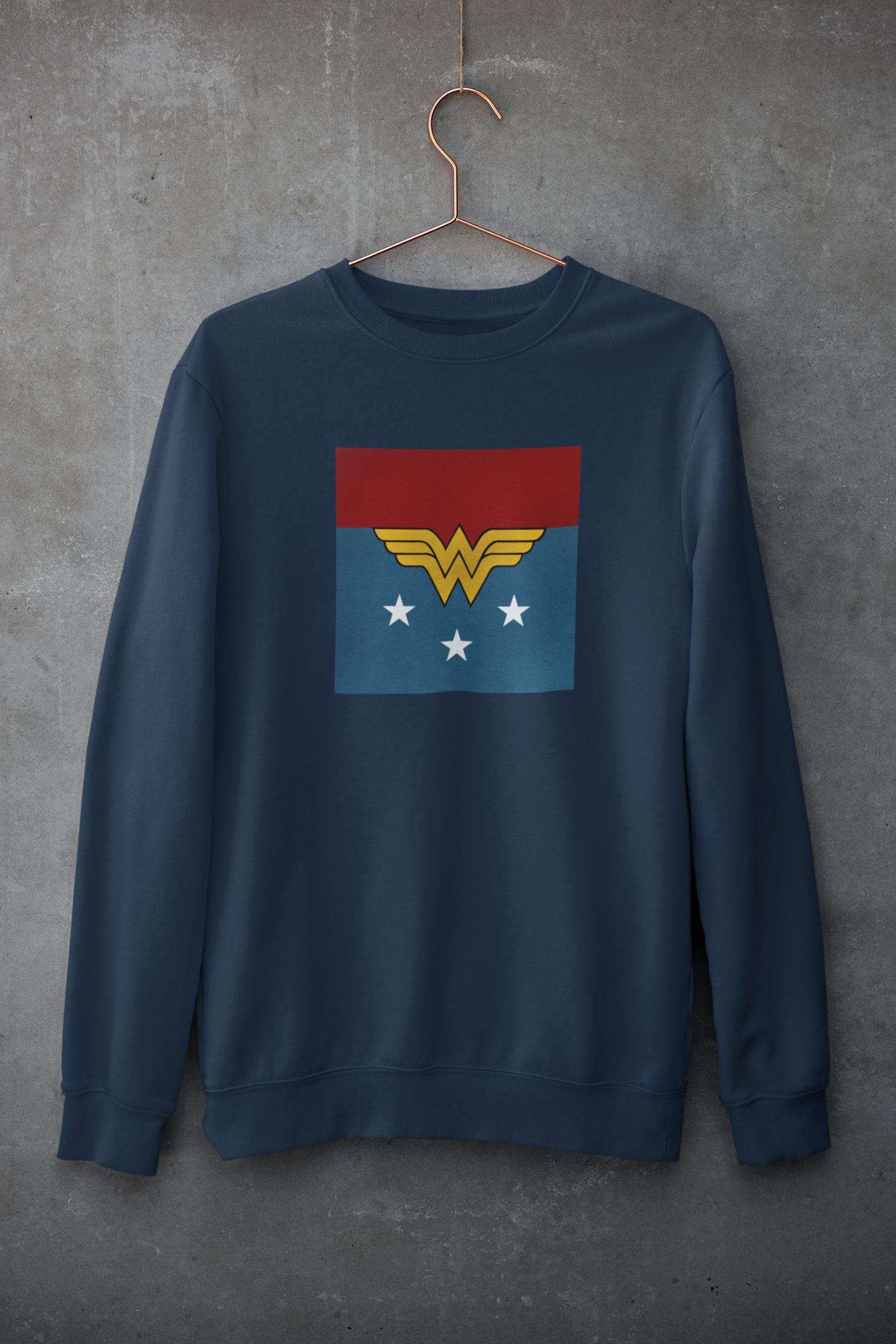 Wonder Woman Golden Armor : Winter Sweatshirts NAVY BLUE