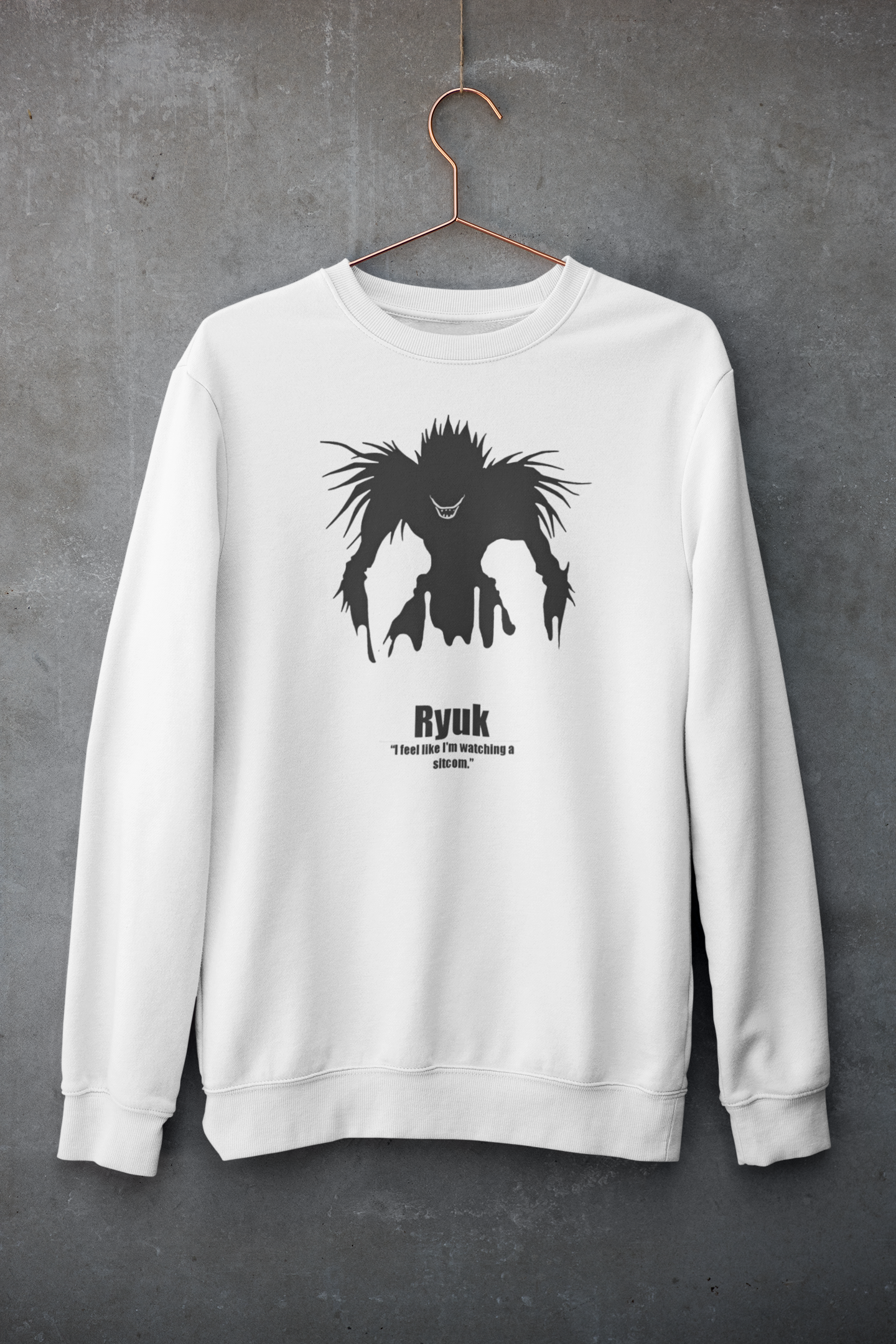 Ryuk- Death Note : Anime- Winter Sweatshirt WHITE