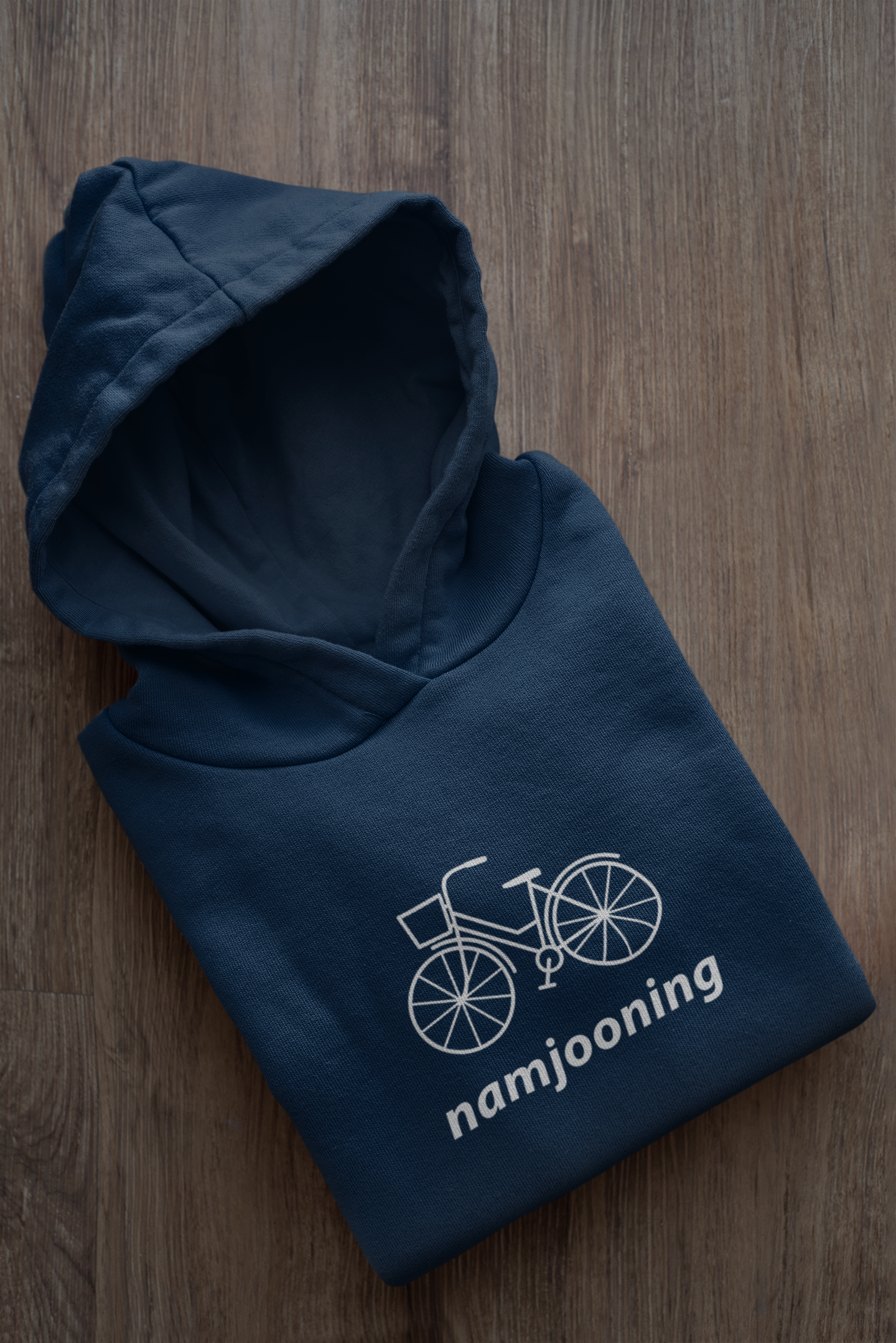 Namjooning - Bicycle : BTS - WINTER HOODIES NAVY BLUE