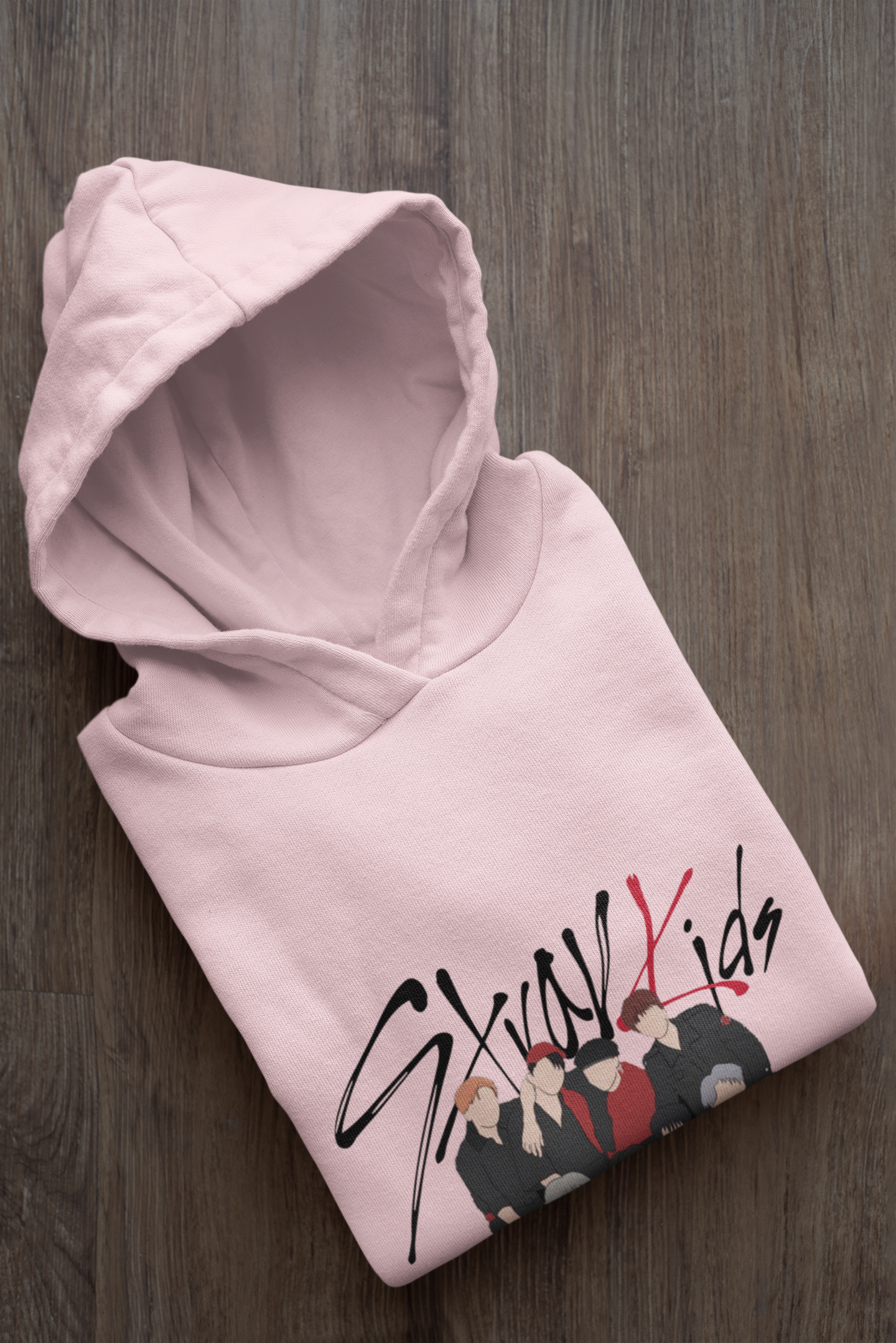 Stray Kids Squad - Winter Hoodies BABY PINK