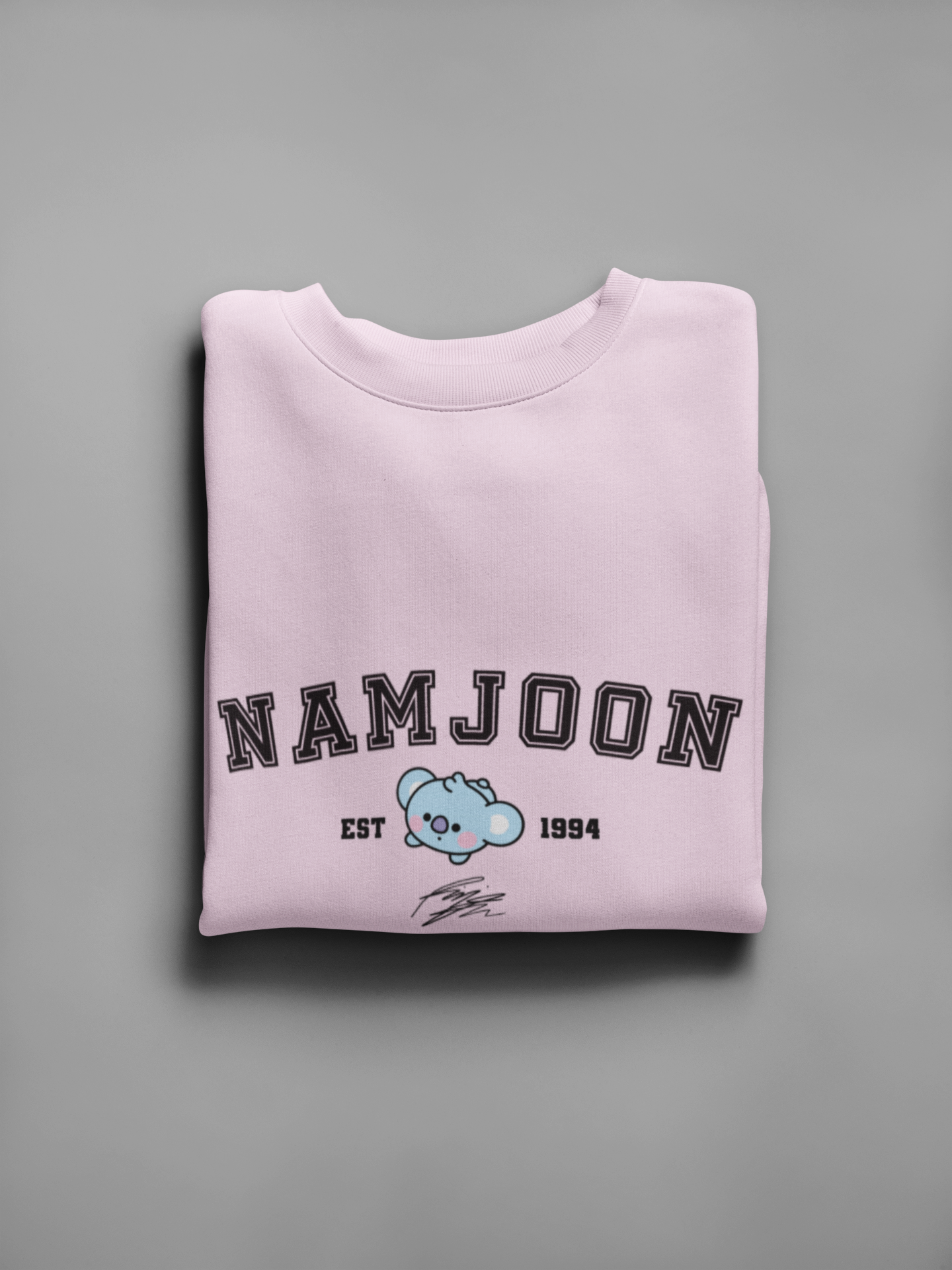 Namjoon- Koya: BTS- Winter Sweatshirts LIGHT BABY PINK