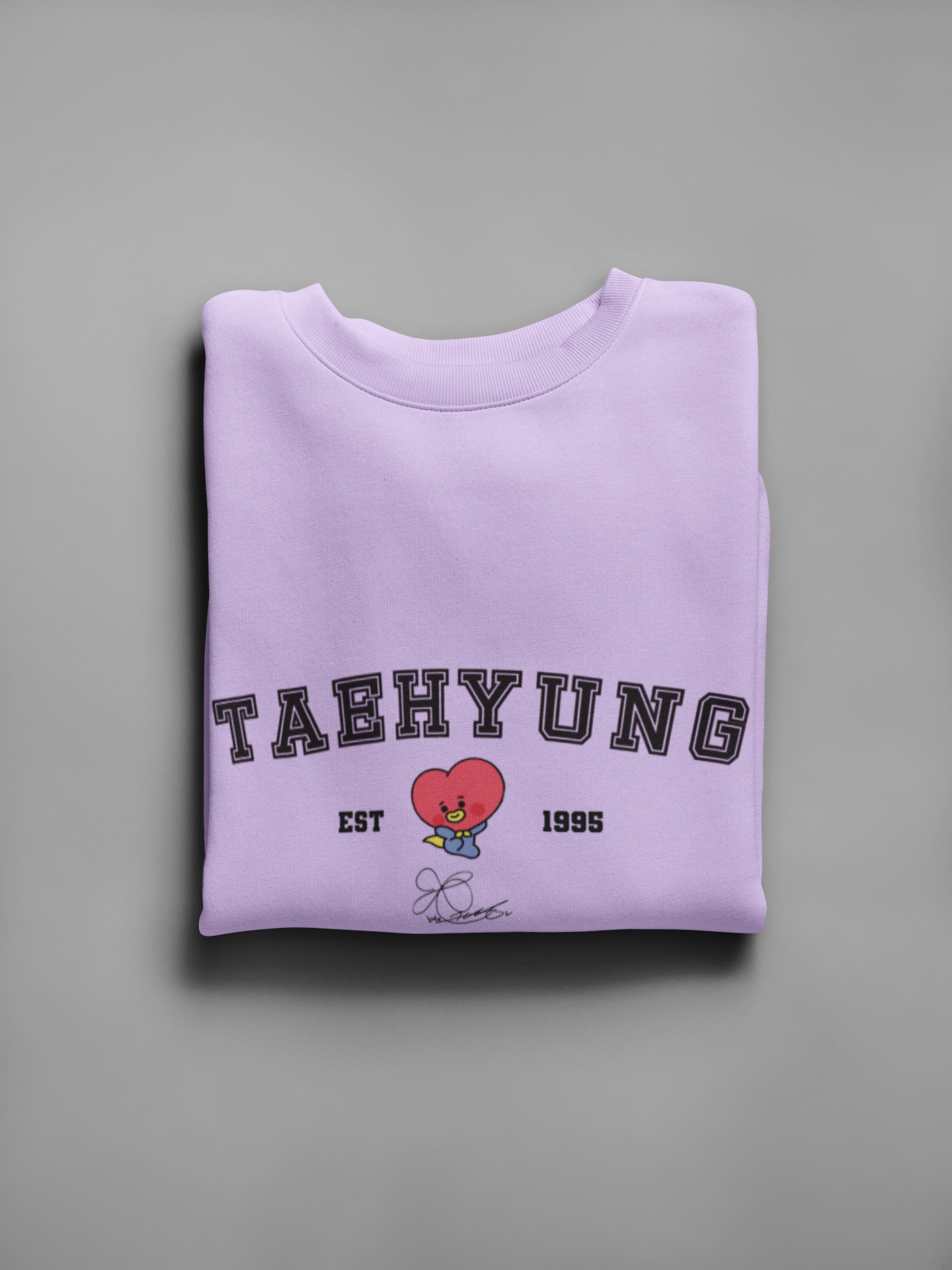 Taehyung- TATA: BTS- Winter Sweatshirts LAVENDER
