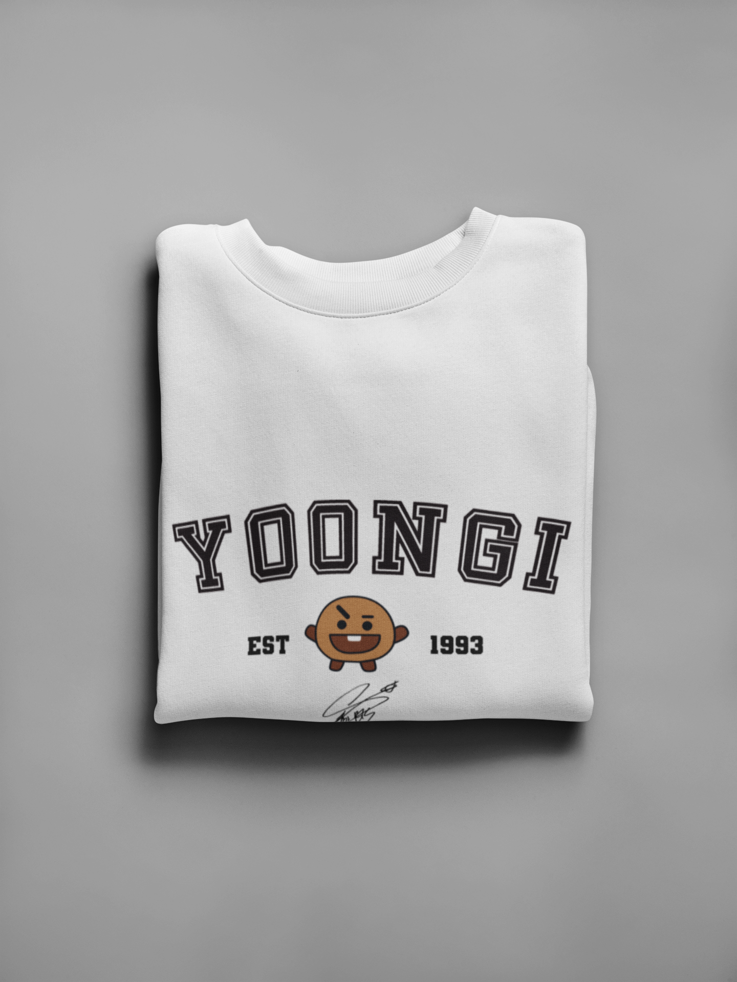 Yoongi- Shooky: BTS- Winter Sweatshirts WHITE