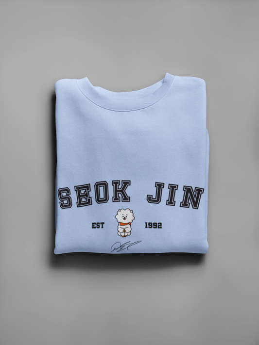 Seok Jin- RJ: BTS- Winter Sweatshirts SNOW BLUE