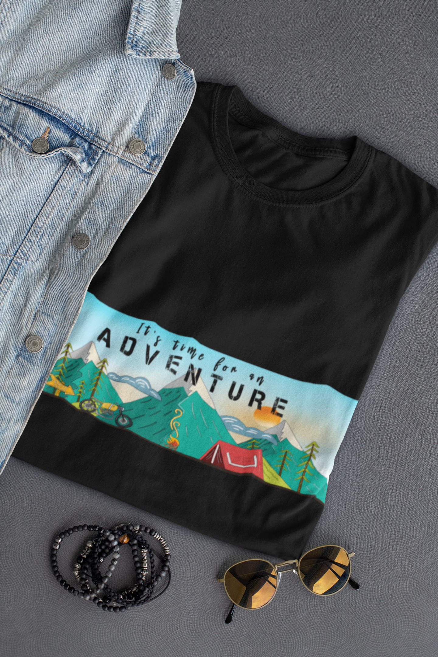 " TIME FOR AN ADVENTURE " HALF-SLEEVE T-SHIRTS