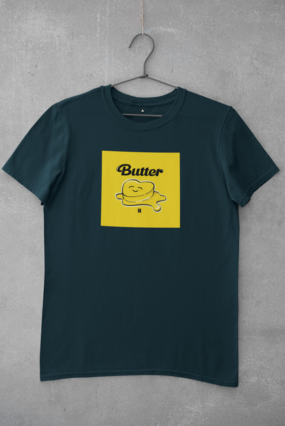 Butter : BTS - HALF-SLEEVE T-SHIRTS PETROL BLUE