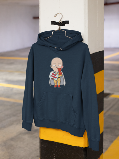 Free Punch: One Punch Man : Anime - WINTER HOODIES NAVY BLUE
