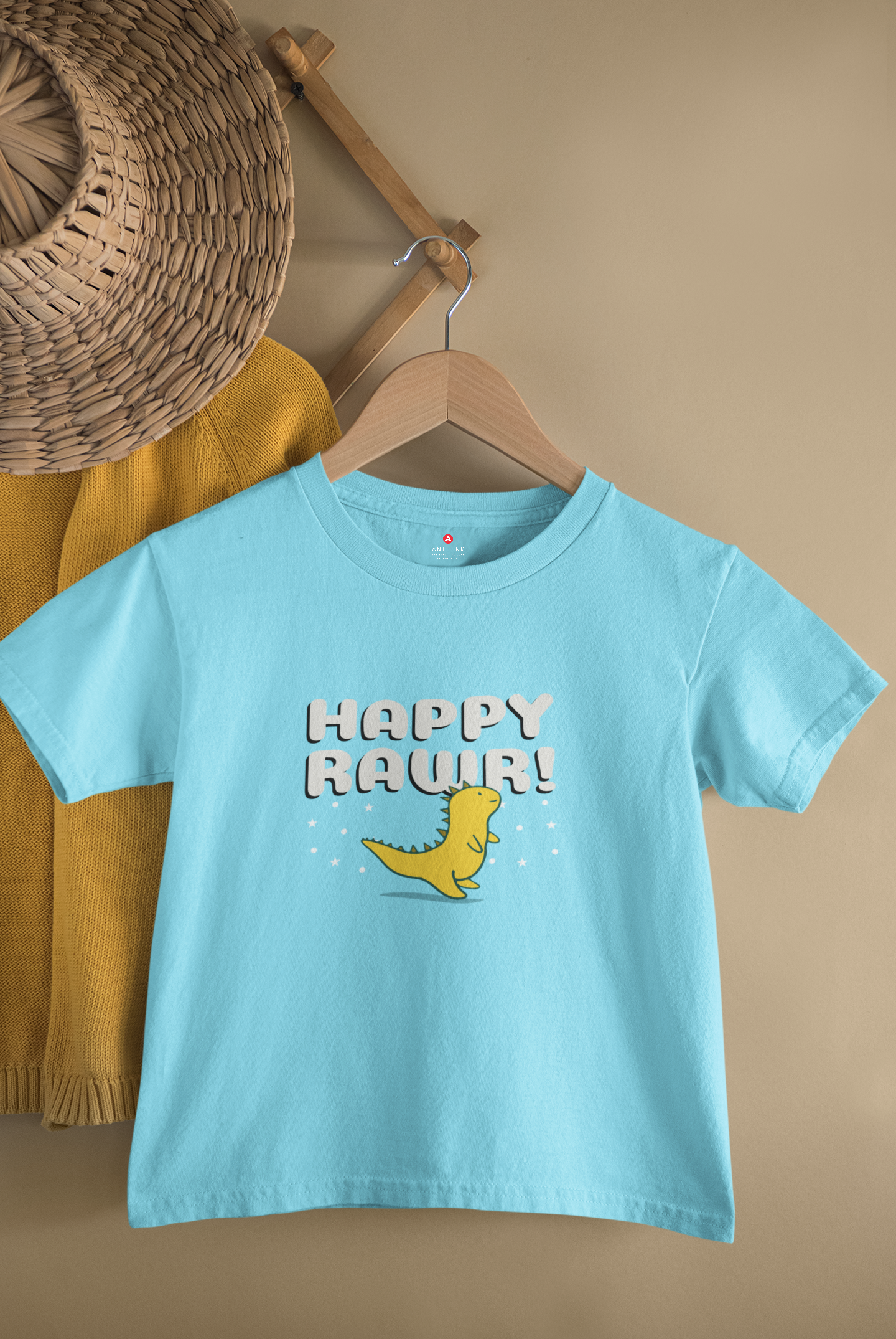 "HAPPY ROAR" KIDS HALF-SLEEVE T-SHIRT