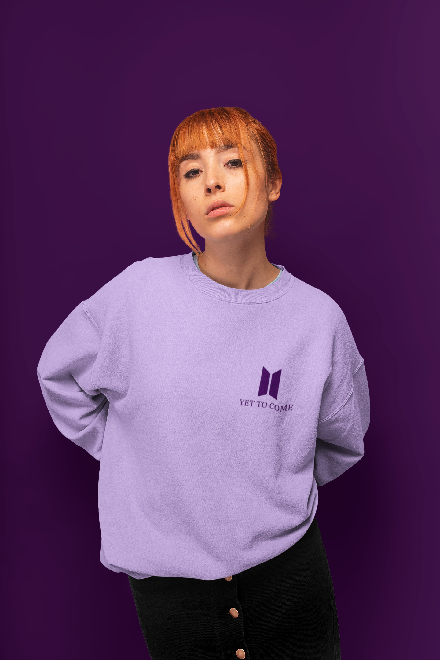 Yet To Come: BTS (Double Sided Print) - Winter Sweatshirts- Lavender