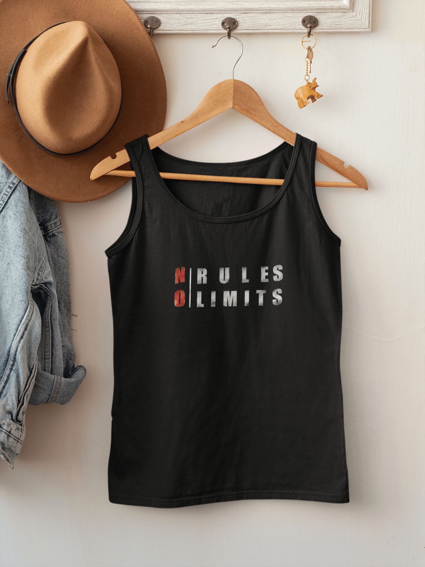 NO RULES, NO LIMITS: SLEEVELESS T-SHIRTS by ANTHERR BLACK
