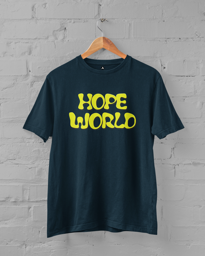 HOPE WORLD : BTS - HALF-SLEEVE T-SHIRTS PETROL BLUE
