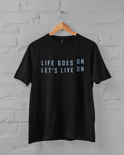 " Life goes on, let's live on : BTS - HALF-SLEEVE T-SHIRTS BLACK