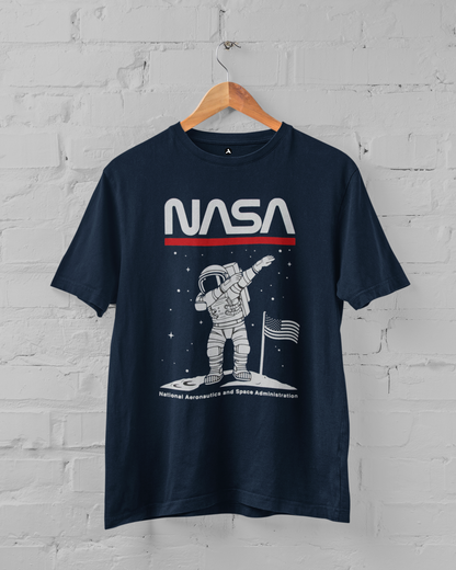 NASA Astronaut Dab: ALIEN & SPACE- Oversized T-SHIRTS NAVY BLUE
