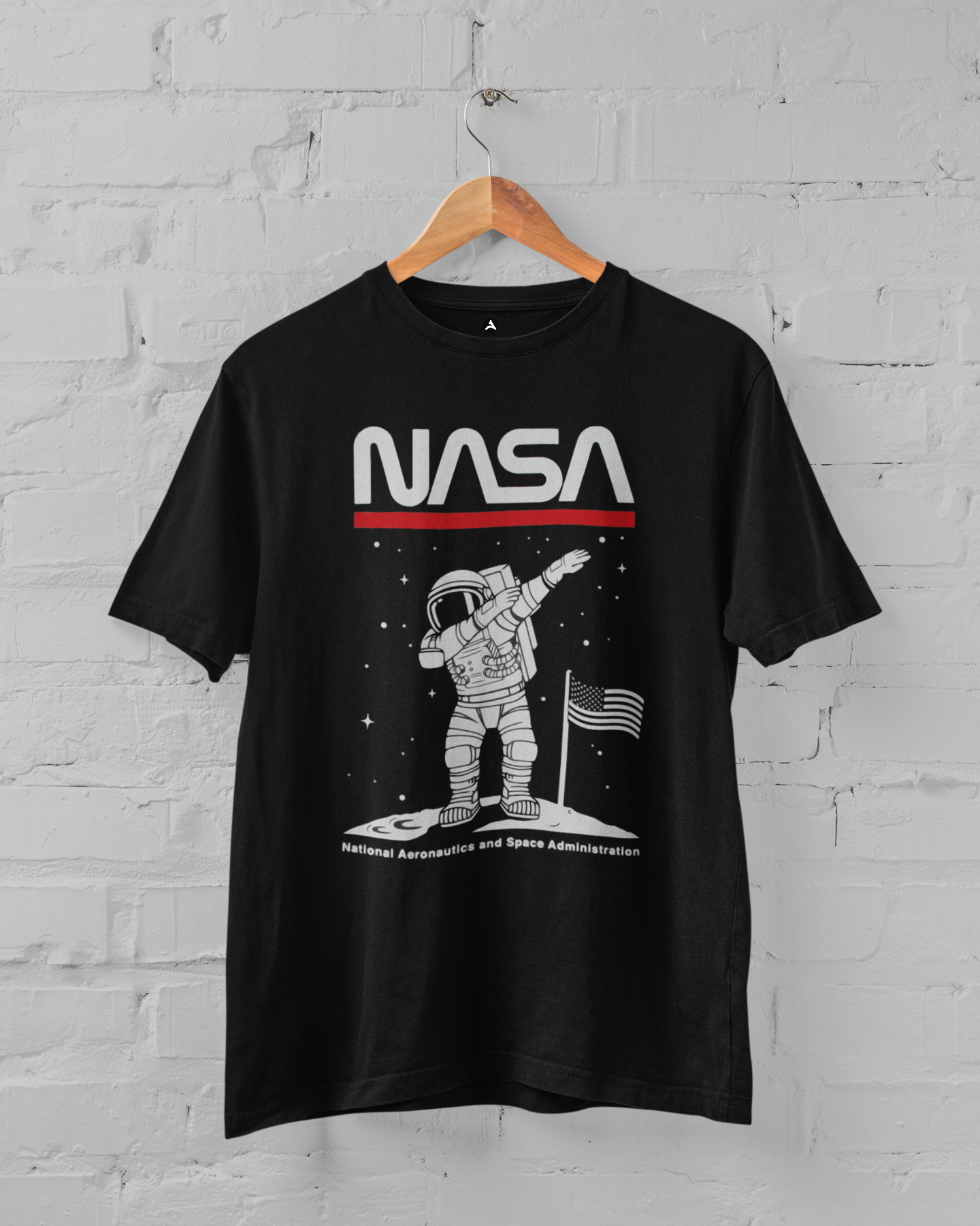 NASA Astronaut Dab: ALIEN & SPACE- Oversized T-SHIRTS BLACK
