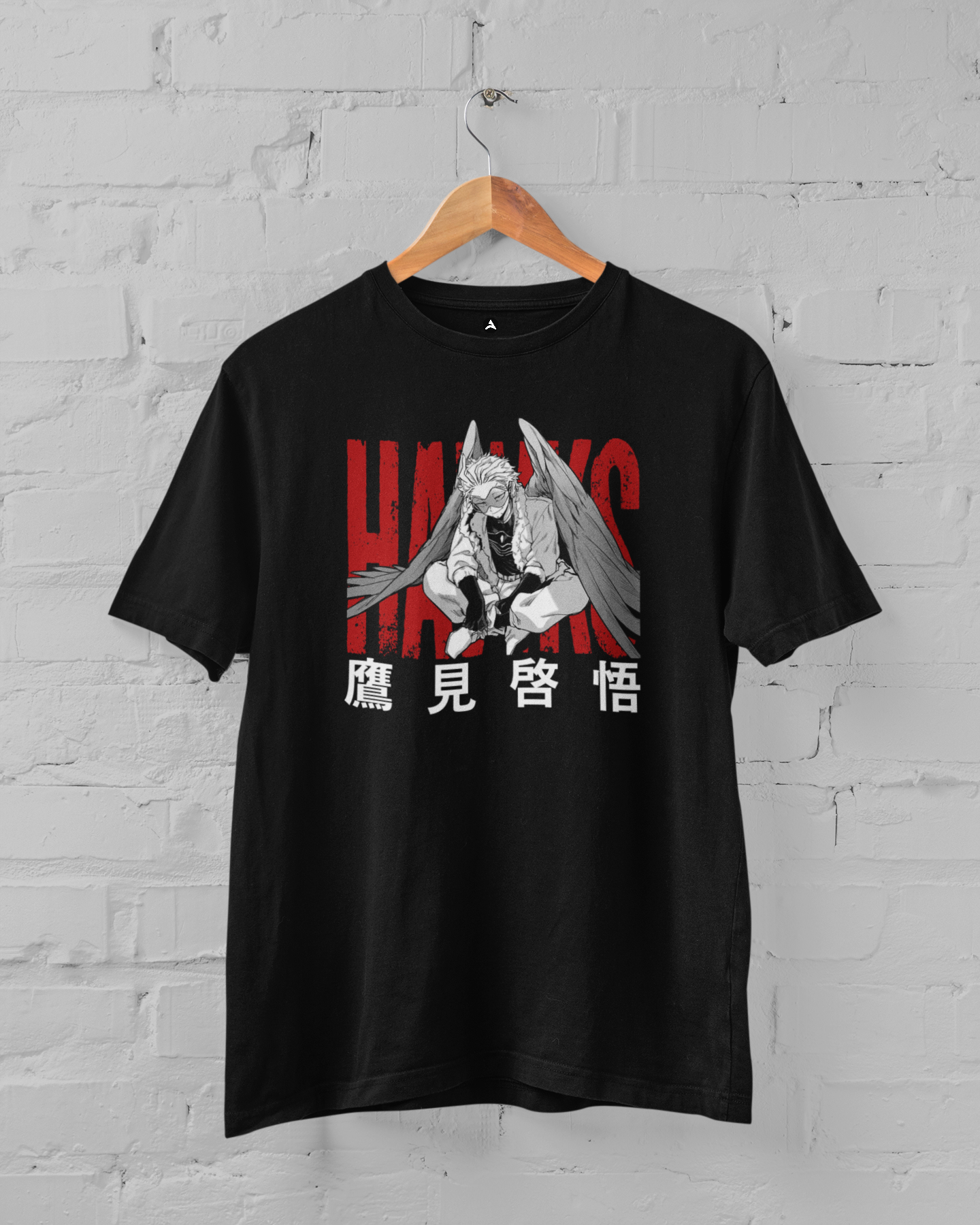 Hawks wings- My Hero Academia : Anime- Half Sleeve T-Shirts BLACK