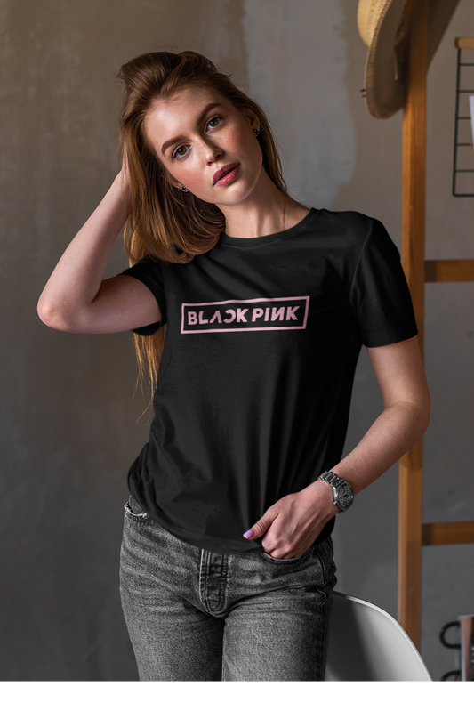 BLACKPINK- HALF-SLEEVE T-SHIRTS BLACK