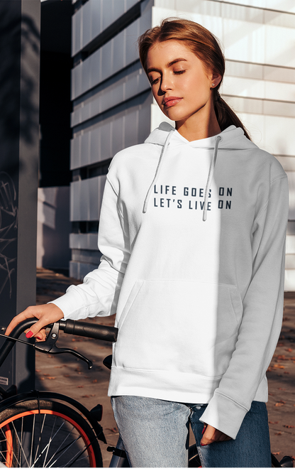 Life Goes On, Let's Live On : BTS - WINTER HOODIES WHITE
