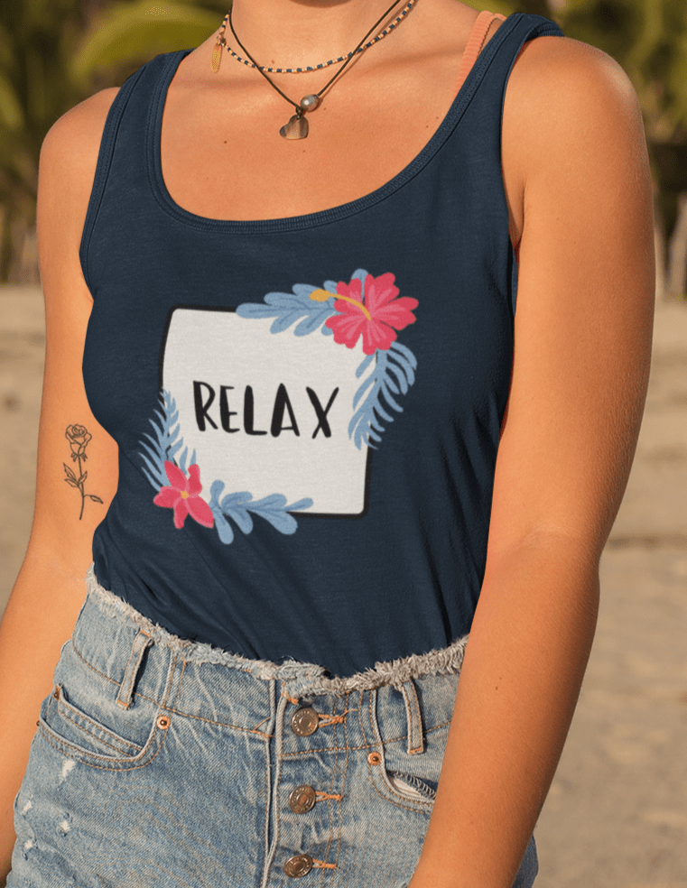 "RELAX" : Tank Tops