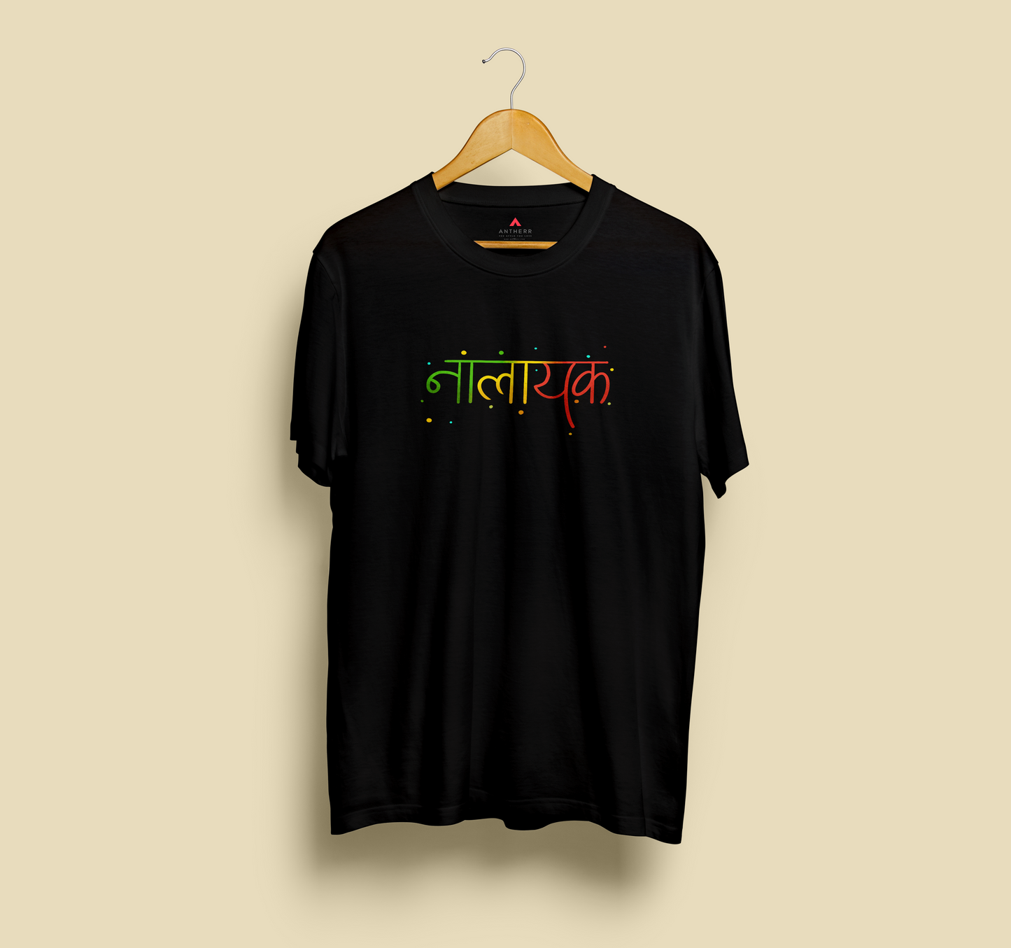 "NALAYAK"- HALF-SLEEVE T-SHIRTS BLACK