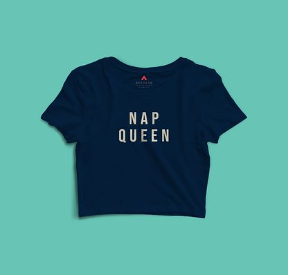 "NAP" - QUEEN HALF-SLEEVE CROP TOP'S