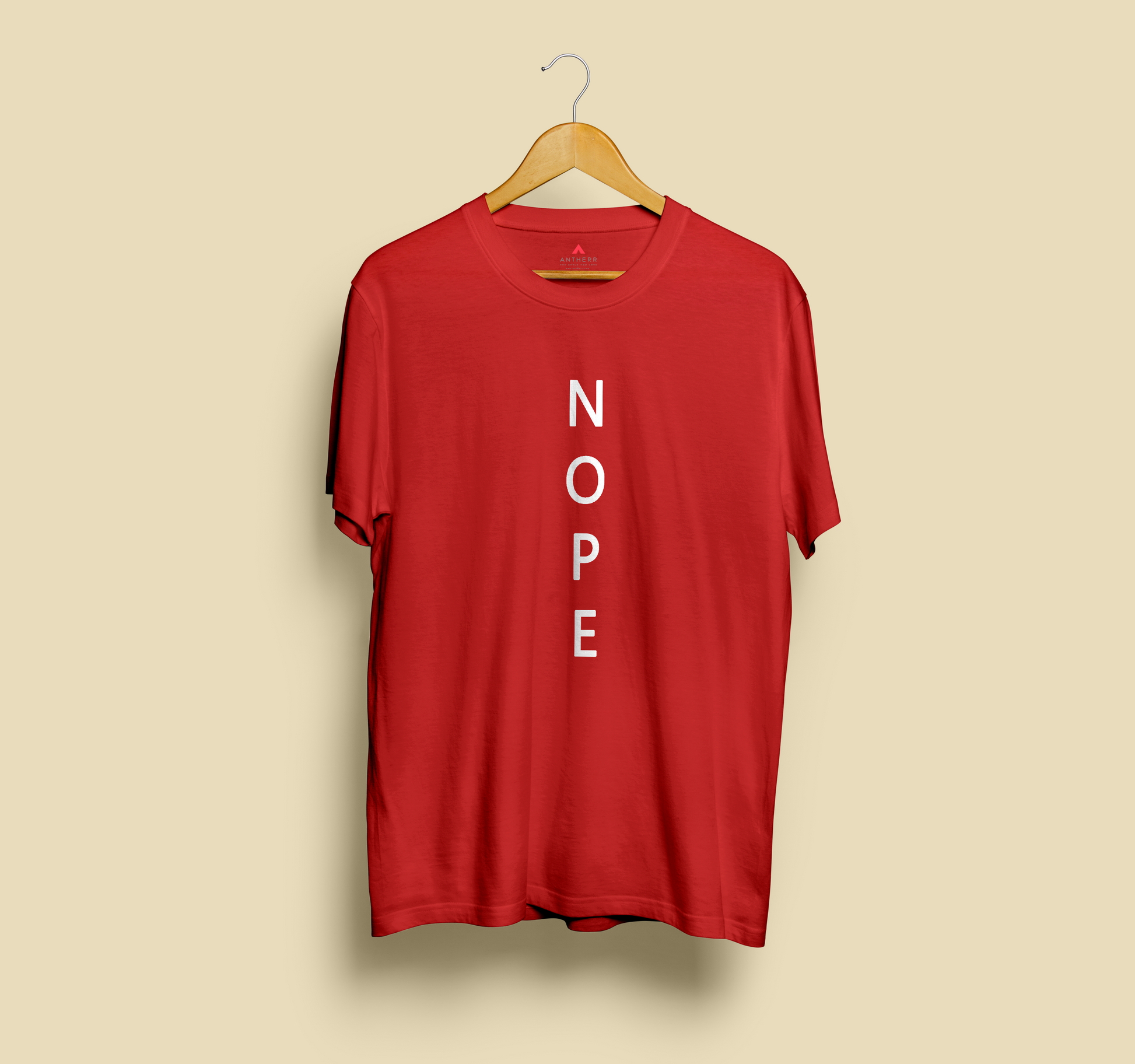 "NOPE"- HALF-SLEEVE T-SHIRT'S RED