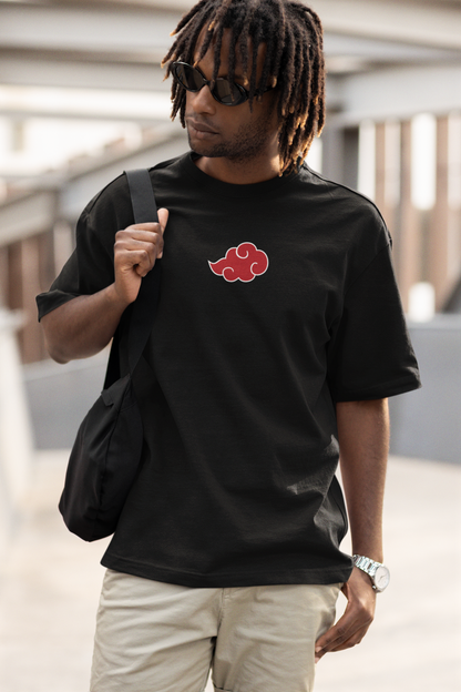 Itachi Uchiha: Akatsuki (Double Sided Print): Oversized T-Shirts