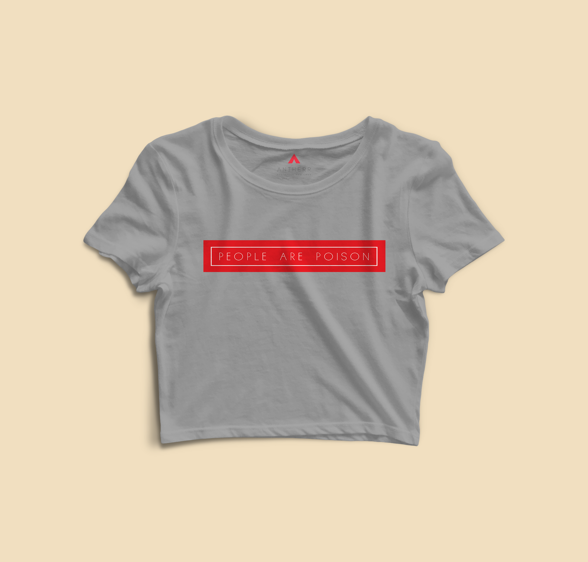 "PEOPLE ARE POISON" - HALF-SLEEVE T-SHIRT'S GREY