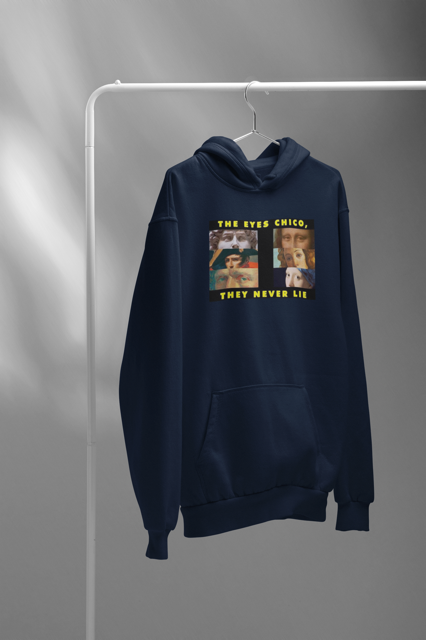 The Eyes Chico, Never Lie: Aesthetic - WINTER HOODIES NAVY BLUE