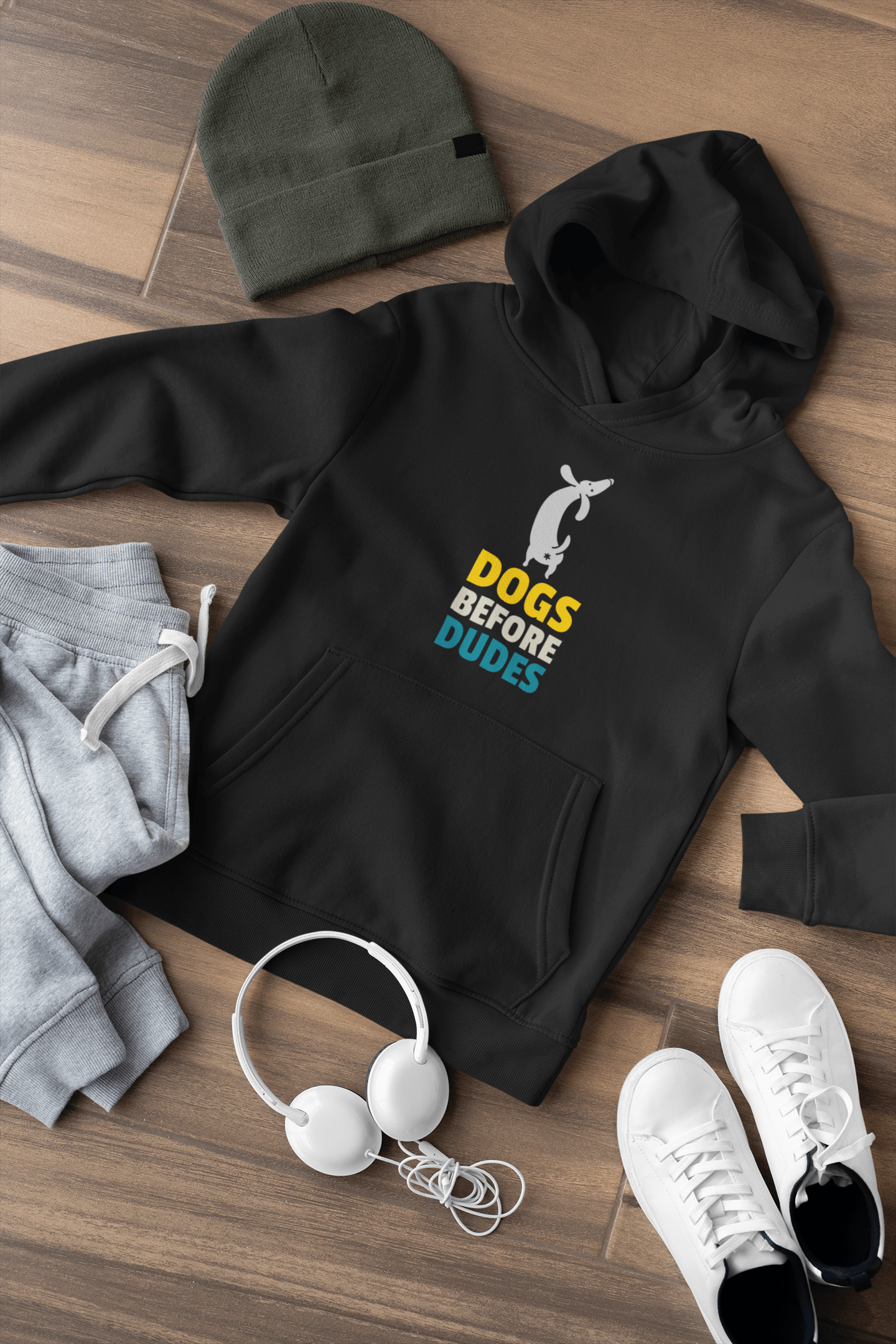"DOGS BEFORE DUDES "- WINTER HOODIES