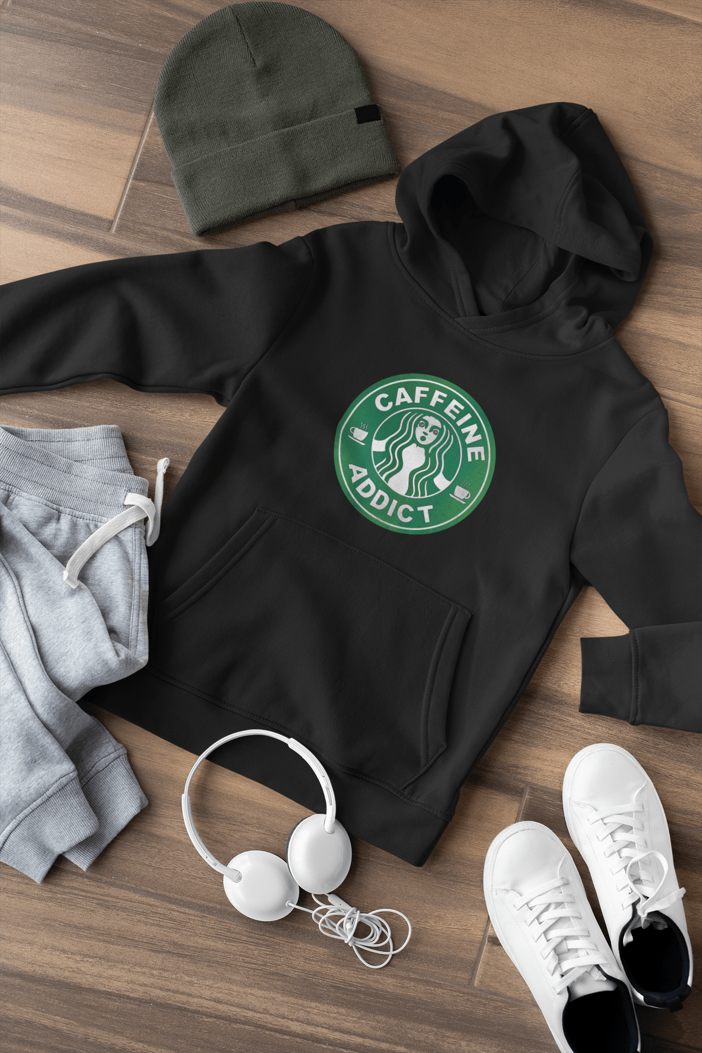 "CAFFEINE ADDICT " - WINTER HOODIES