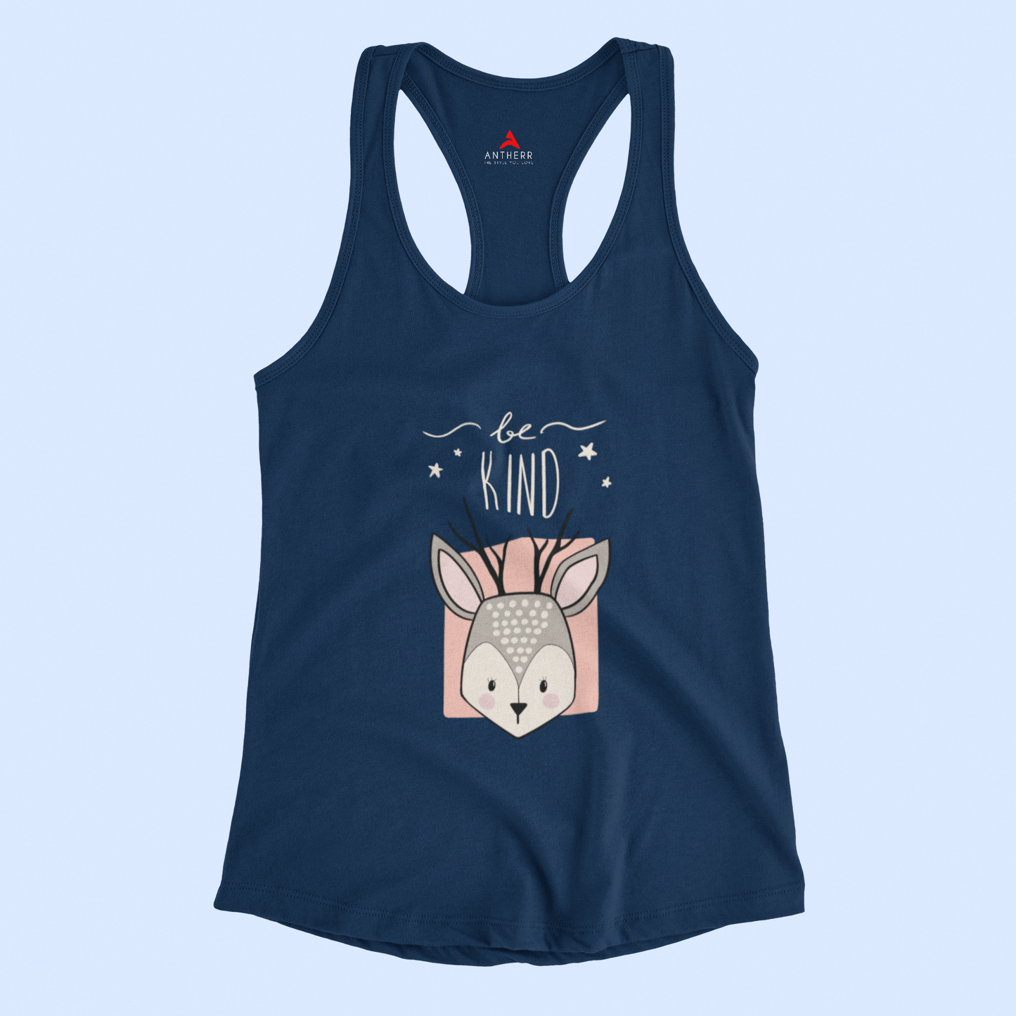 "BE KIND" - Tank Tops NAVY BLUE